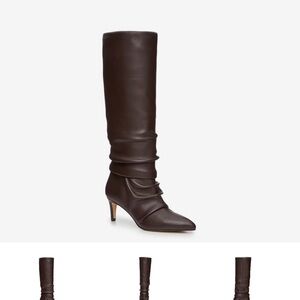 Elegant Brown Leather Knee-High Boots